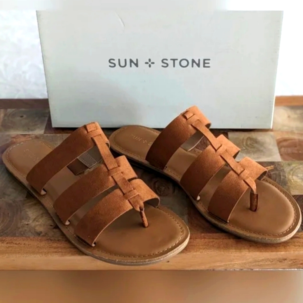 Sun and Stone Tan OLIAA Sandals 9m